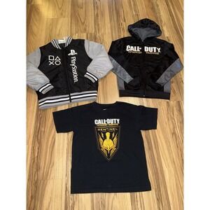 Call Of Duty PlayStation Boys Lot Sz Small 8 Advanced Warfare Shirt‎ Coat Hoodie